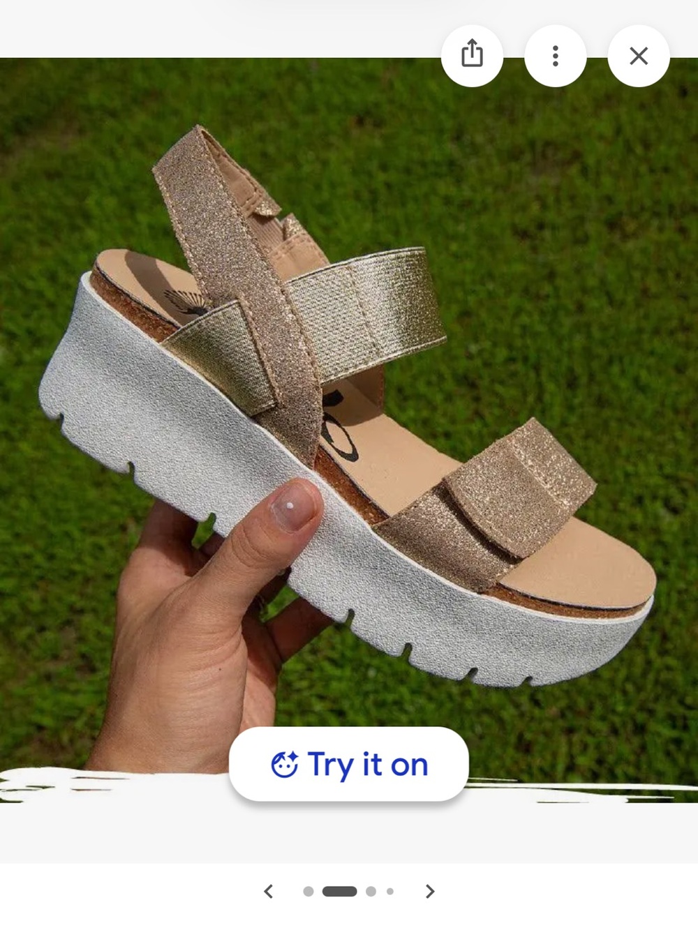 OTBT Nova Platform Sandal - Metallic Gold Straps